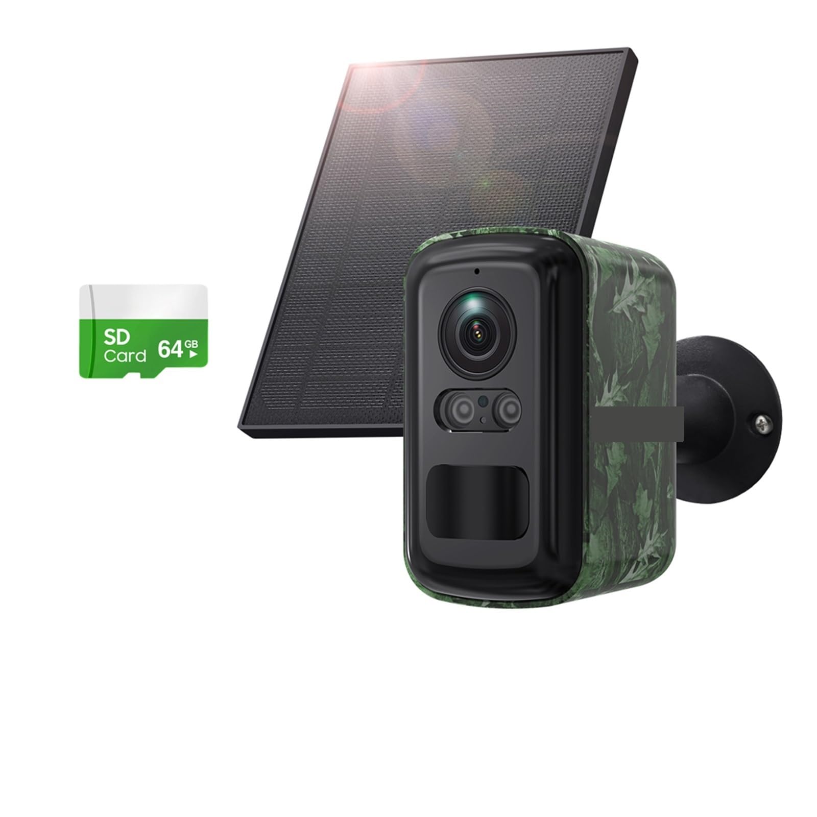 Oshpmbdlyfj 5Mp Wifi 64Gb Cam 5Mp Solar 4G Camera Outdoor Surveillance Camouflage Color Security Mini Camera Pir Detection Auto Tracking(5Mp Wifi 64Gb Cam)