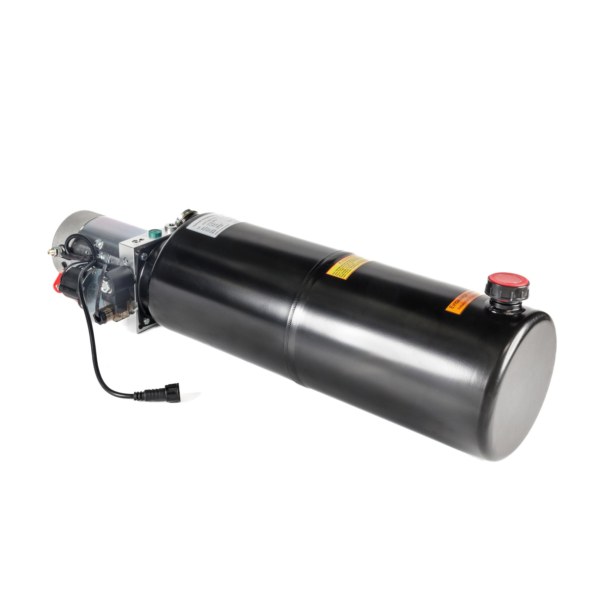 Hydraulikaggregat, Hydraulikpumpe 12 V 180 bar 2000 Watt mit 12 Liter Stahltank und Kabelfernbedienung (1 x Funkfernbedienung)