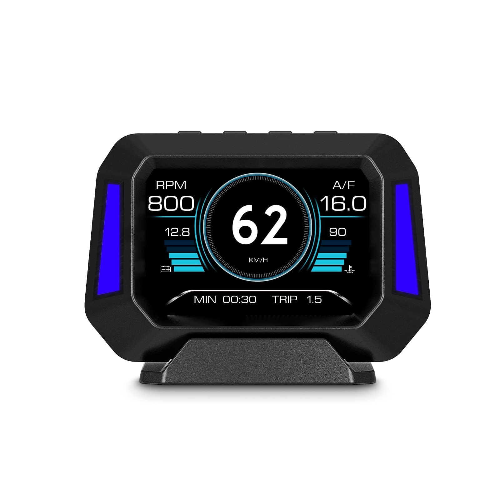 Display Head-Up Auto AMROOLOO - Doppio Sistema OBD/GPS, Tachimetro, Prompts Multifunzione