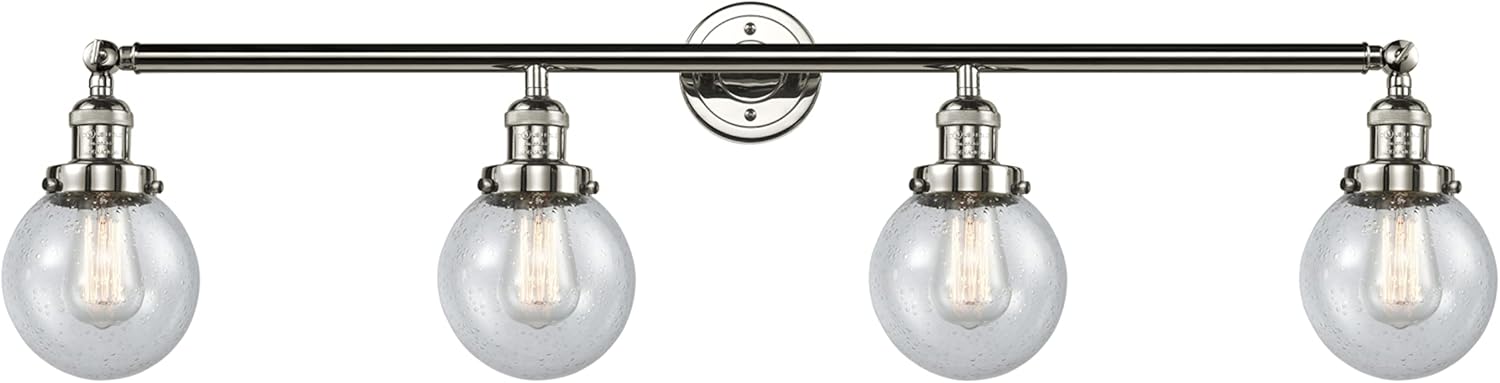 Innovations 215-PN-G204-6 Four Light Bath Vanity from Franklin Restoration Collection, Silver