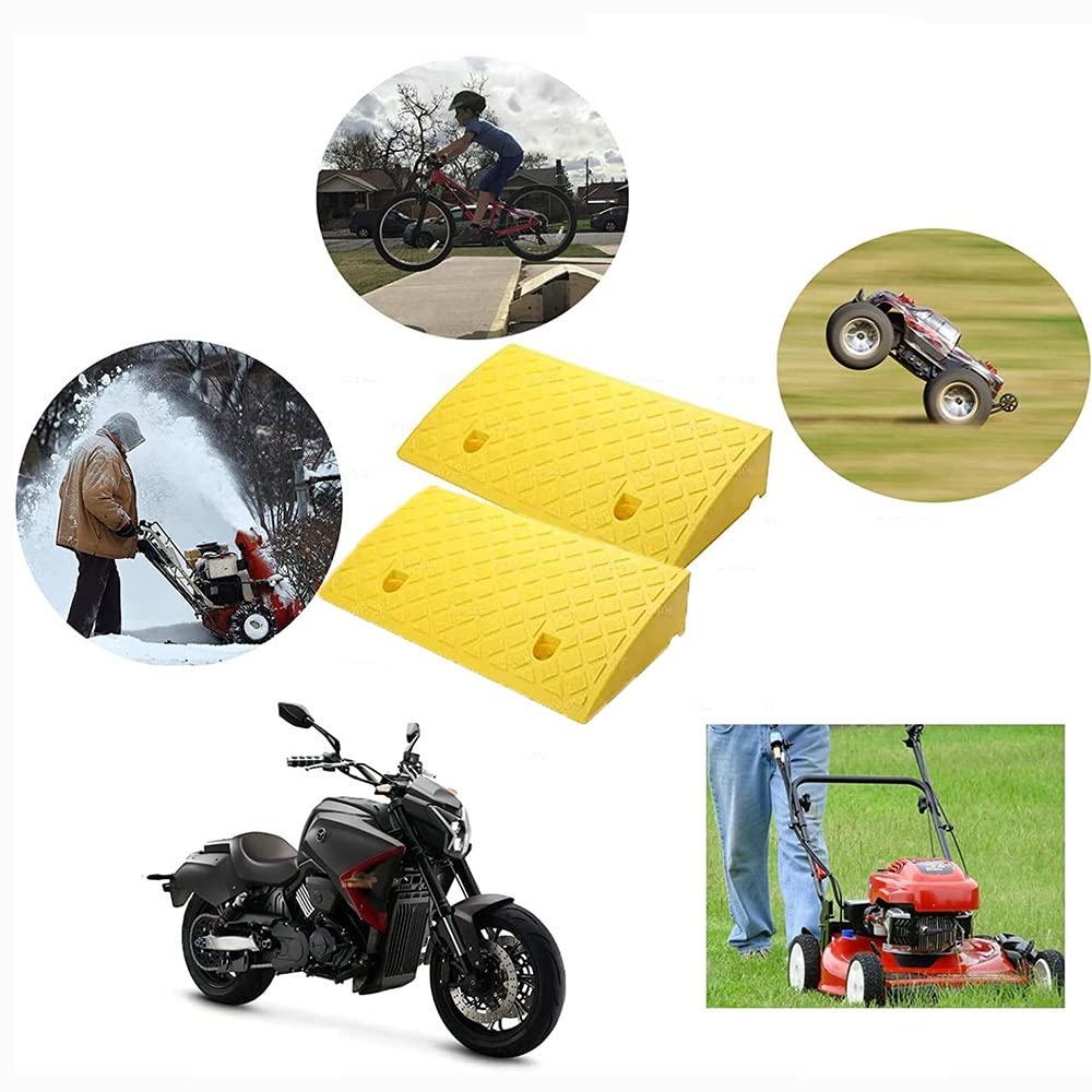 FREAZE Rampe di Cordolo-Rampa per Marciapiedi Leggere per Auto, Rampa di Accesso Rampe di Soglia Portatile per Sedie A Rotelle Biciclette Moto Set di 2 (Size : 49 * 13 * 4cm(19.3 * 5.1 * 1.6in))