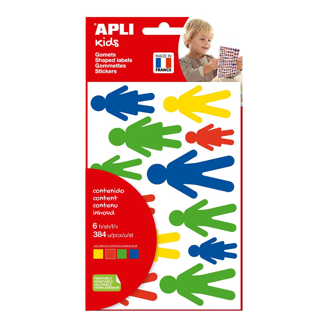 APLI 20687 - Bag of Permanent Gummies in the Shape of Silhouettes 6 Sheets