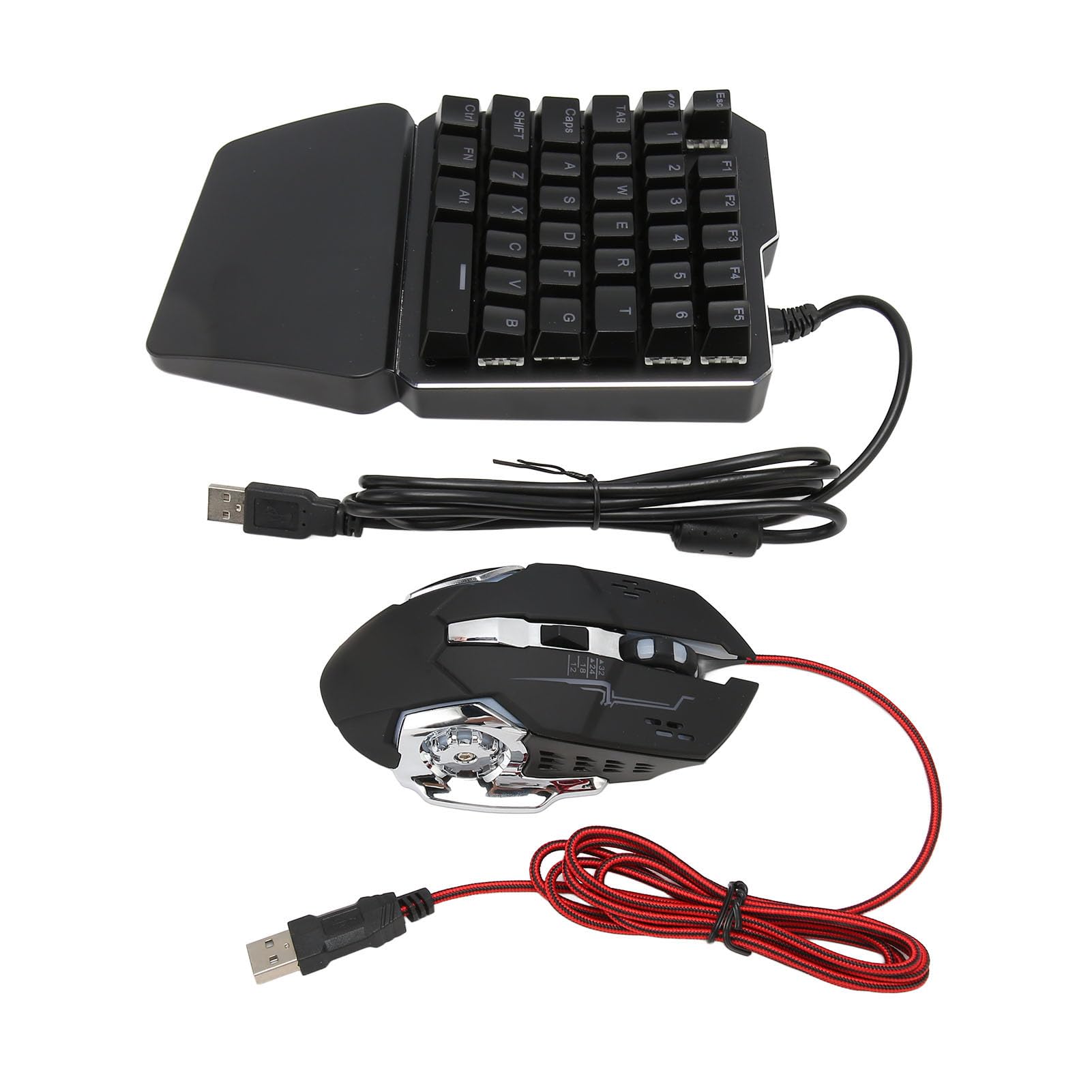 Generic Zestaw Konwertera Klawiatury i Myszy do Gier RGB dla, Bezprzewodowe Połączenie Przewodowe dla PUBG, Przenośny Mobilny Adapter do Gier dla Telefonu