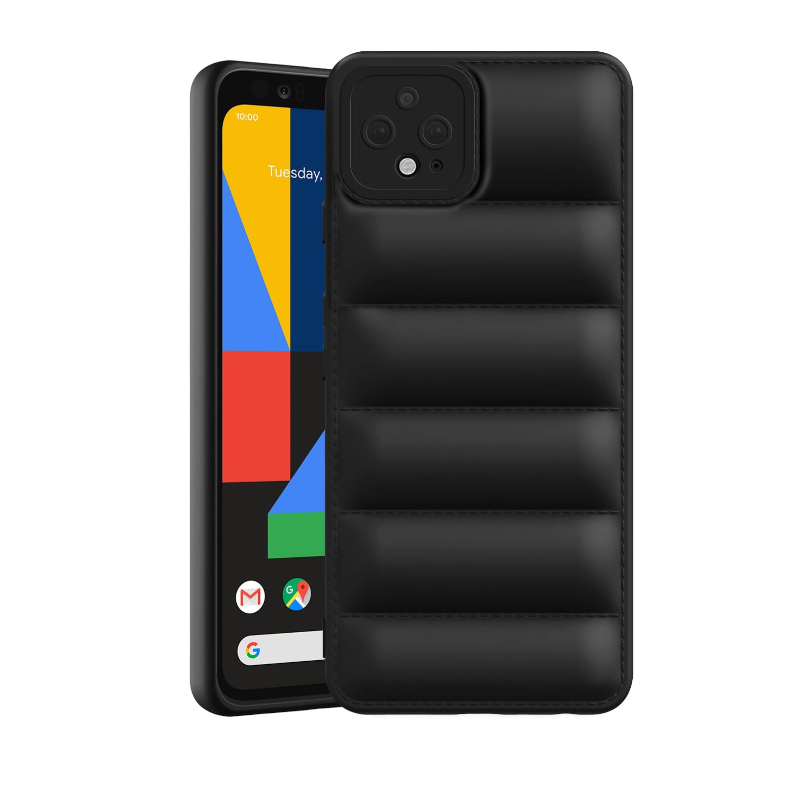 Plus Puffer Case Camera Protection Soft Back Cover for Google Pixel 4 - Black (B0CTFL99F6) Amazon Price History, Amazon Price Tracker