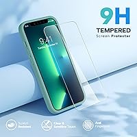 Vista 973 de Miracase Funda diseñada para iPhone 13 Pro Max con protector de pantalla, [forro de microfibra suave antiarañazos], funda protectora de silicona