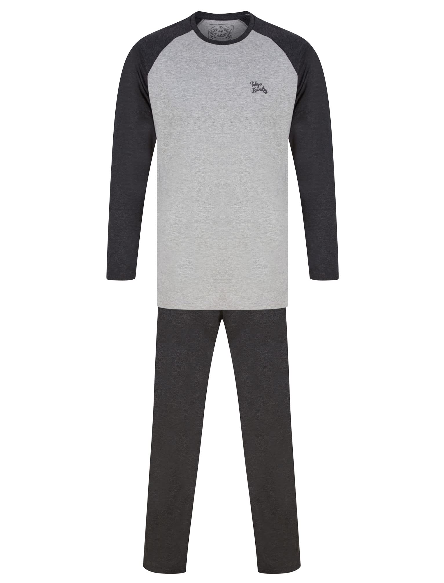 Tokyo Laundry Men's Tudor Grey Tudor Pyjama Set With Bottoms & Long Sleeved Top