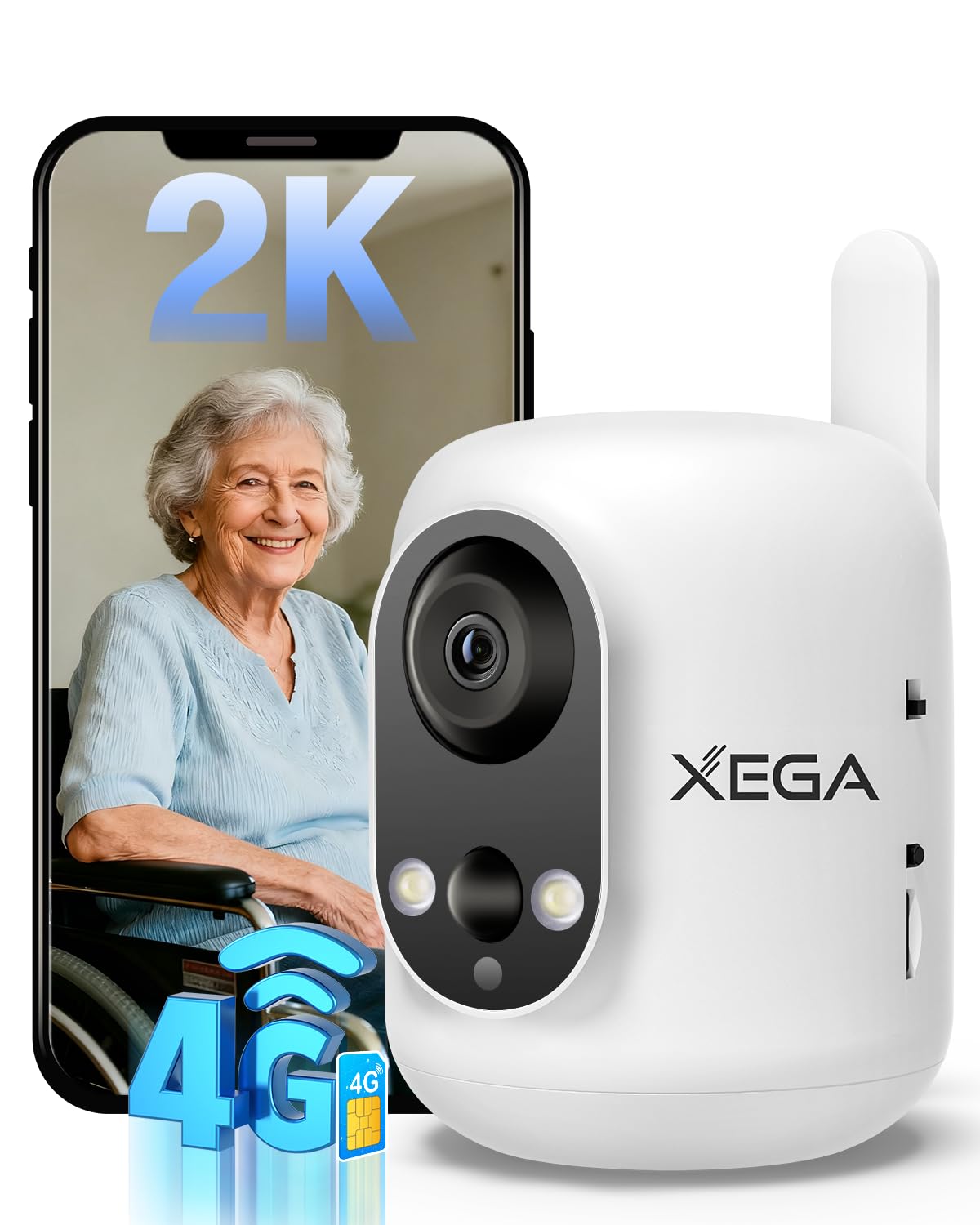 Amazon.com : Xega 4G LTE Cellular Security Camera Indoor Wireless