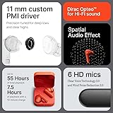 CMF by Nothing Buds 2 Wireless Earbuds with 48 dB Hybrid ANC, 55-Hour Battery Life, 11mm PMI Driver, 6 HD mics and Spatial Audio, IP55 Dust & Water Resistance - Dark Grey - 3