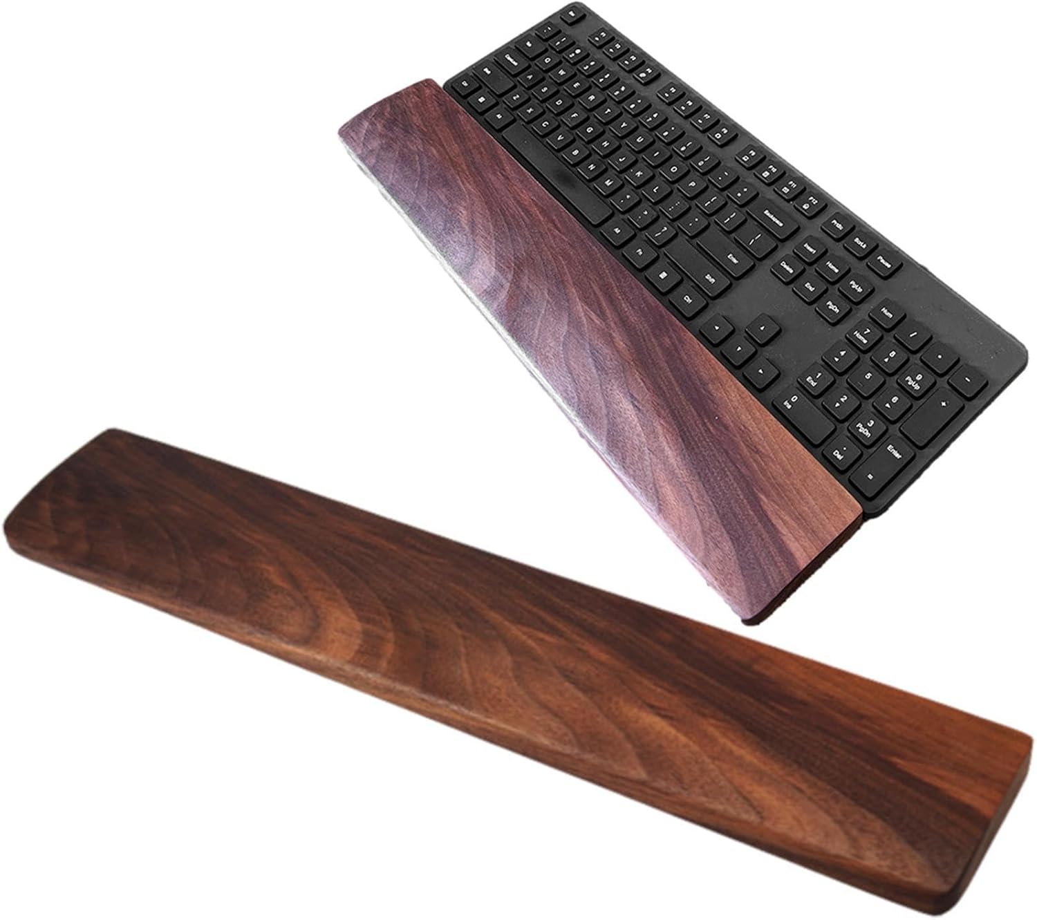 Keyboard Wooden Wrist Rest, Black Walnut Wooden Wrist Rest Pad Support