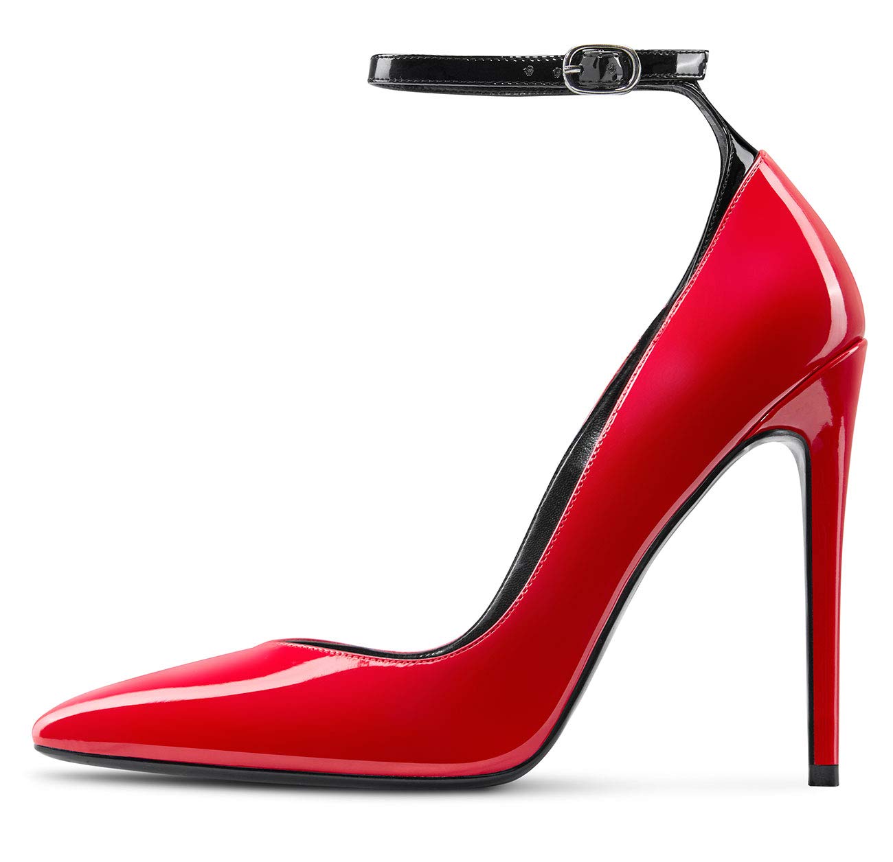 Castamere Femme Escarpins Mode Bride Cheville Bout Pointu Aiguille Talon 12CM Heels Pumps Shoes
