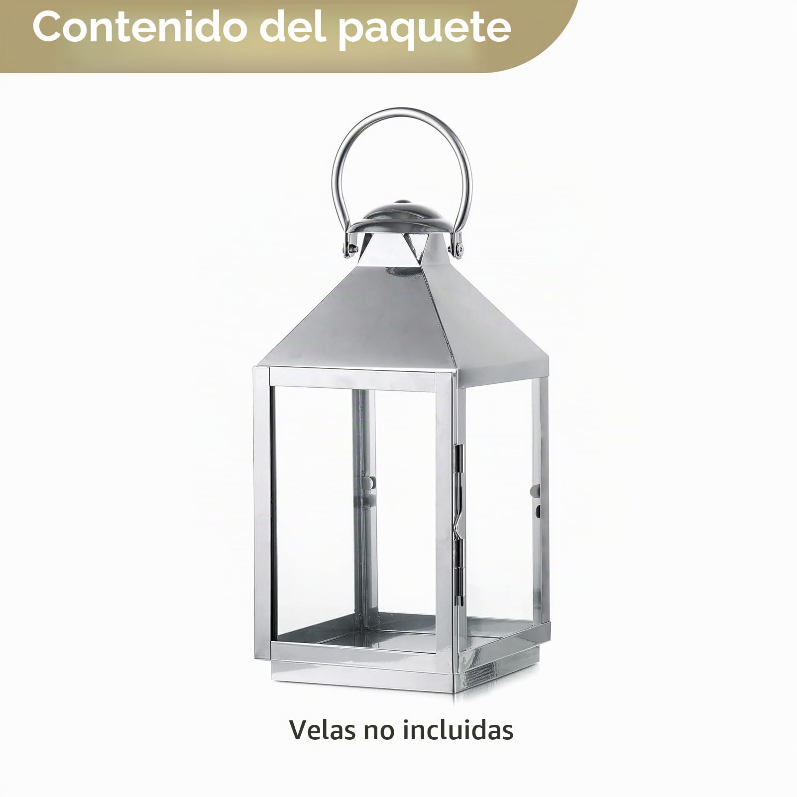 NUPTIO Tumba Linterna Cementerio Linternas para Velas: 35cm Al Aire Libre De Metal Linterna Linterna Urna De Plata Tumba Resistente A La Intemperie Luz del Viento Al Aire Libre Gran Jardín Interior