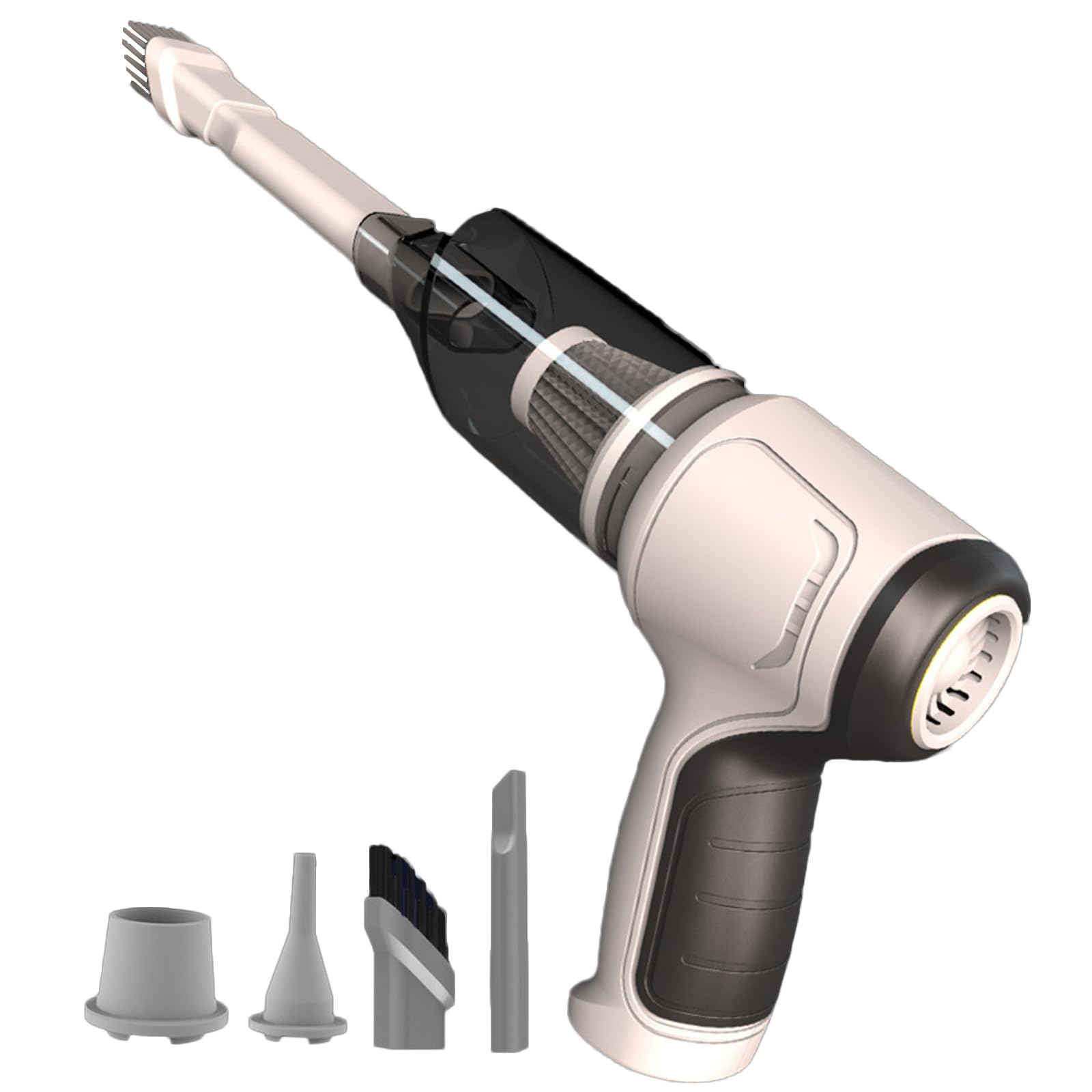 3 In 1 Aspirabriciole Senza Fili Ricarica USB Aspirapolvere Portatile Auto, Pet Hair Eraser - Aspirapolvere a Mano per PC，Tastiera, Ufficio, Auto, Pulizia Della Casa (Gray)