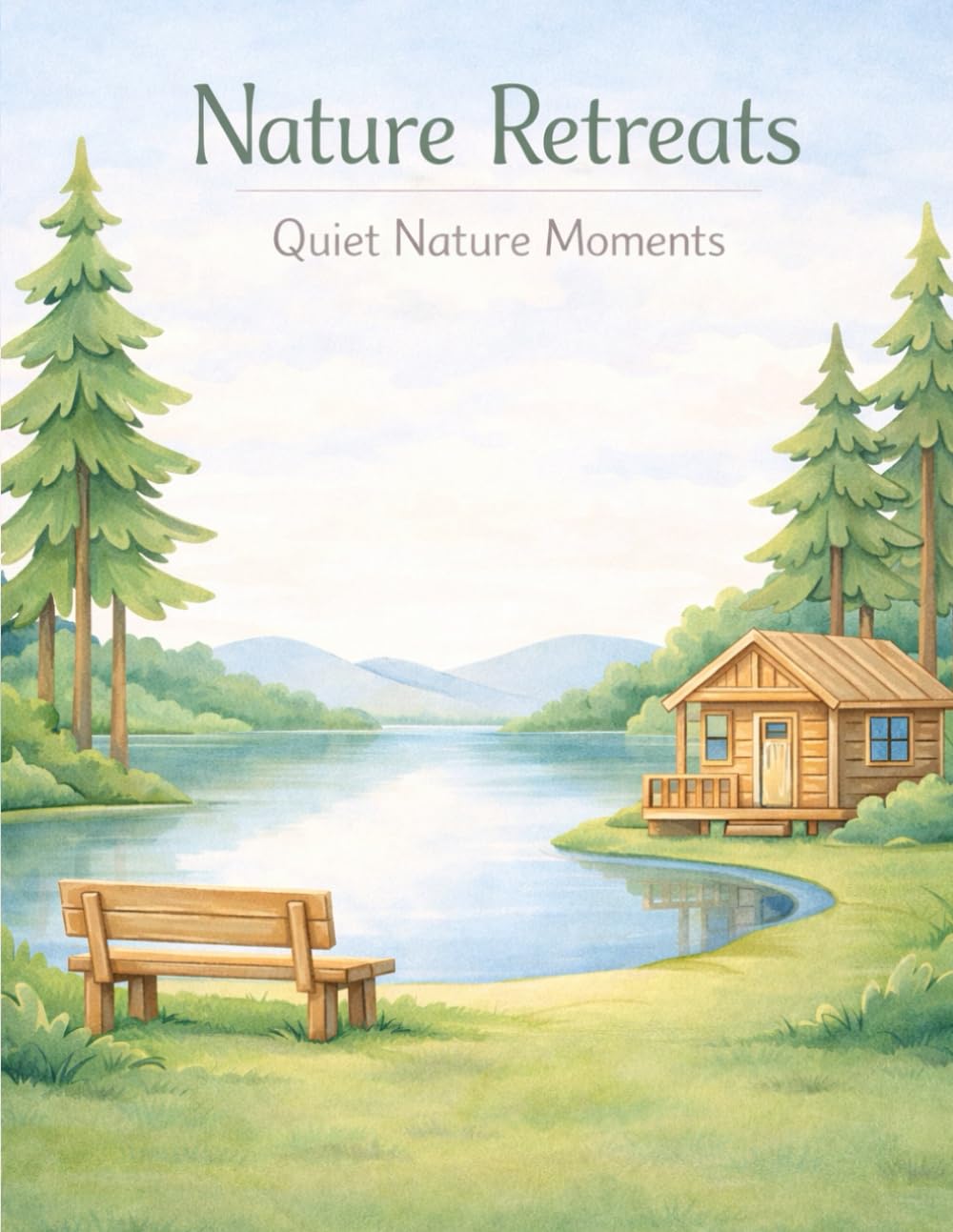 Nature Retreats: Quiet Nature Moments: A Calming Coloring Book for Peaceful, Simple, and Mindful Relaxation