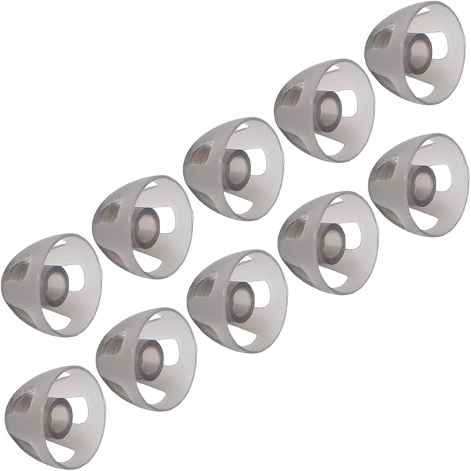 10 Pcs Hearing Aid Domes, Soft Silicone Open Domes Black Layer