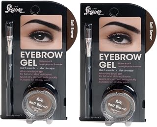 Paquete de 2 gel para cejas con cepillo imper...