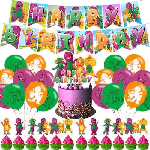 Barney and Friends Party Supplies ,Cartoon Anime Birthday Party Decoration Barney and Friends...