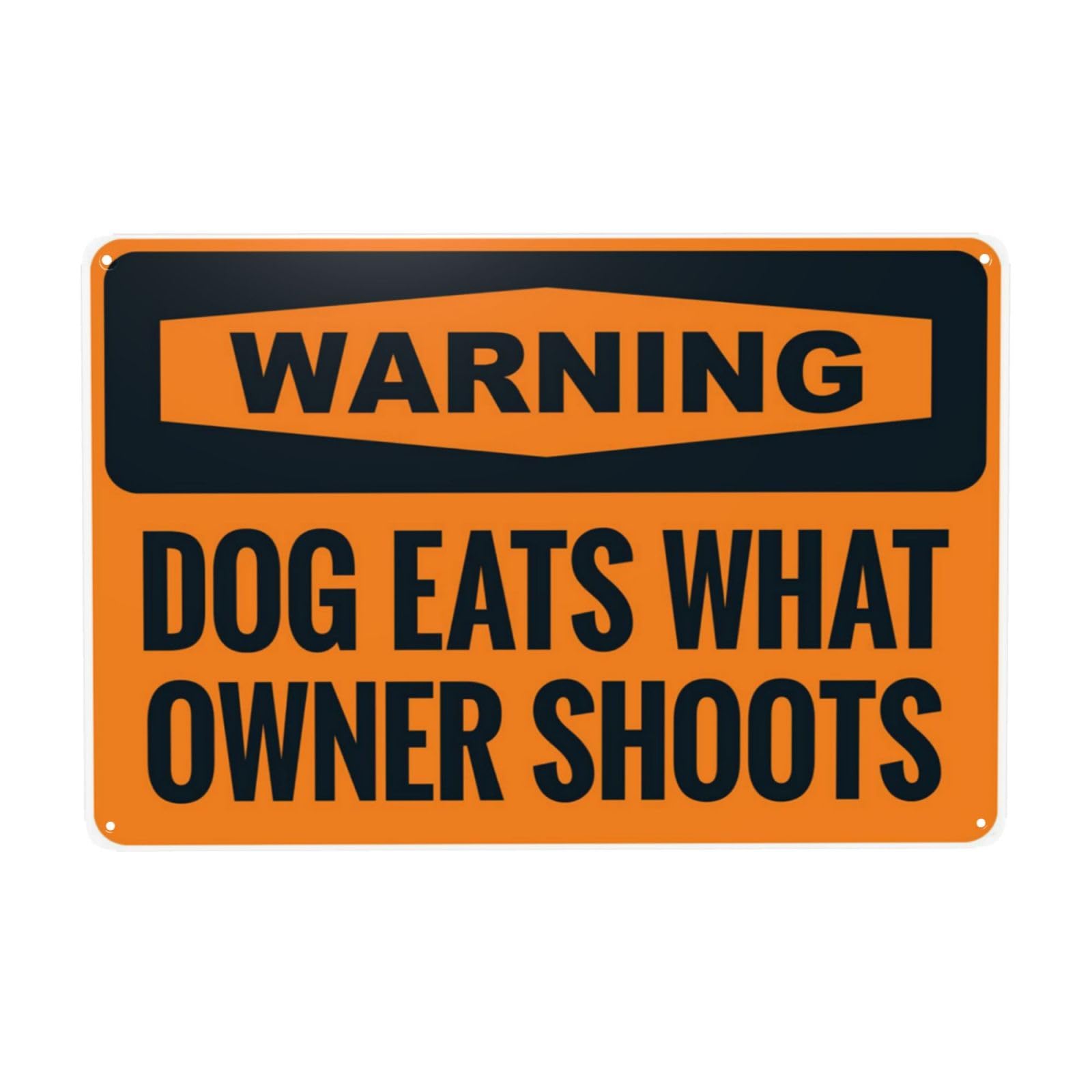 Funny Dog Owner Rule Retro Warning Sign, Yard Pet Humorous Vintage Wall Decor 12x8 Inch