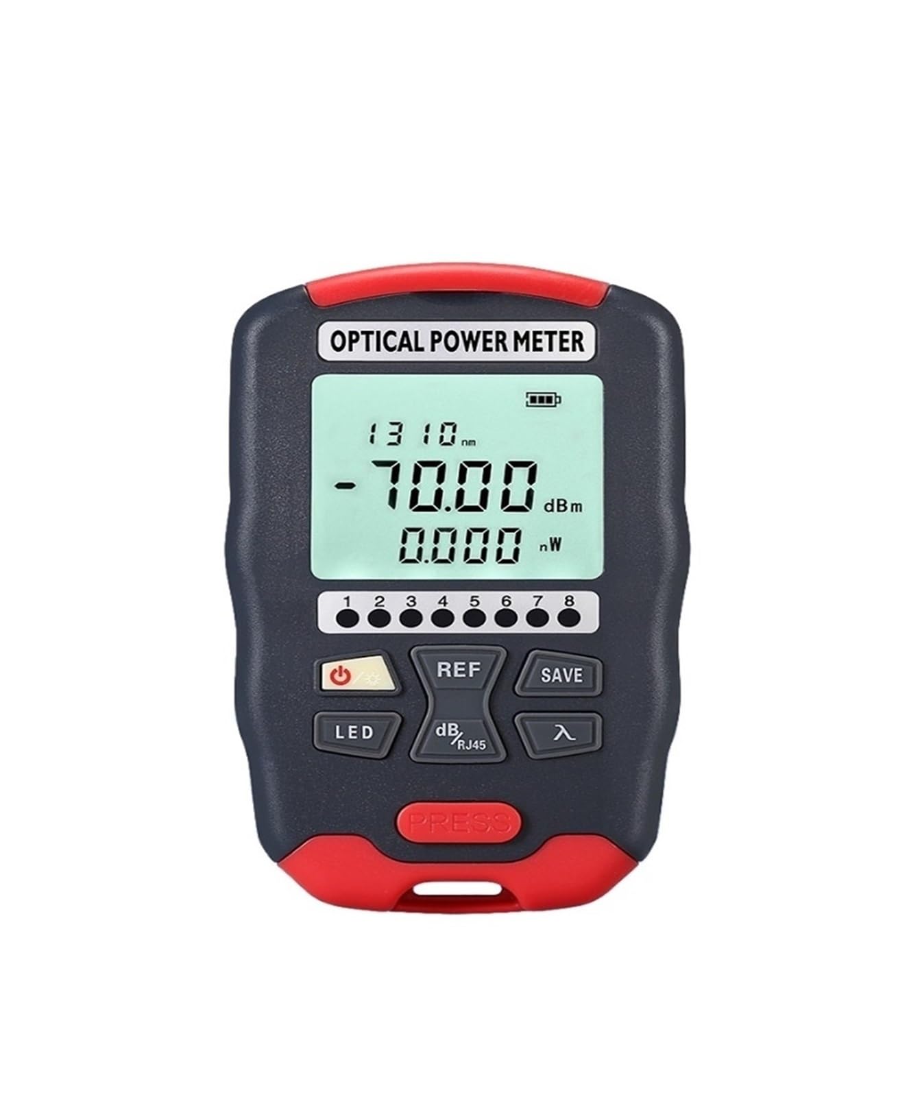 Fiber Optic Cable Tester, Mini Optical Power Meter(-70~+10dBm/-50~+26dBm OPM) with Network Test and LED Lighting AUA-D7/D5/DC7/DC5 Fiber Optic Cable Tester(Rechargeable AUA-DC7)