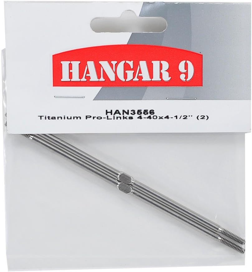 Hangar 9 Titanium Pro-Links 4-40x4-1/2 2 HAN3556 Hardware & Linkages Airplane
