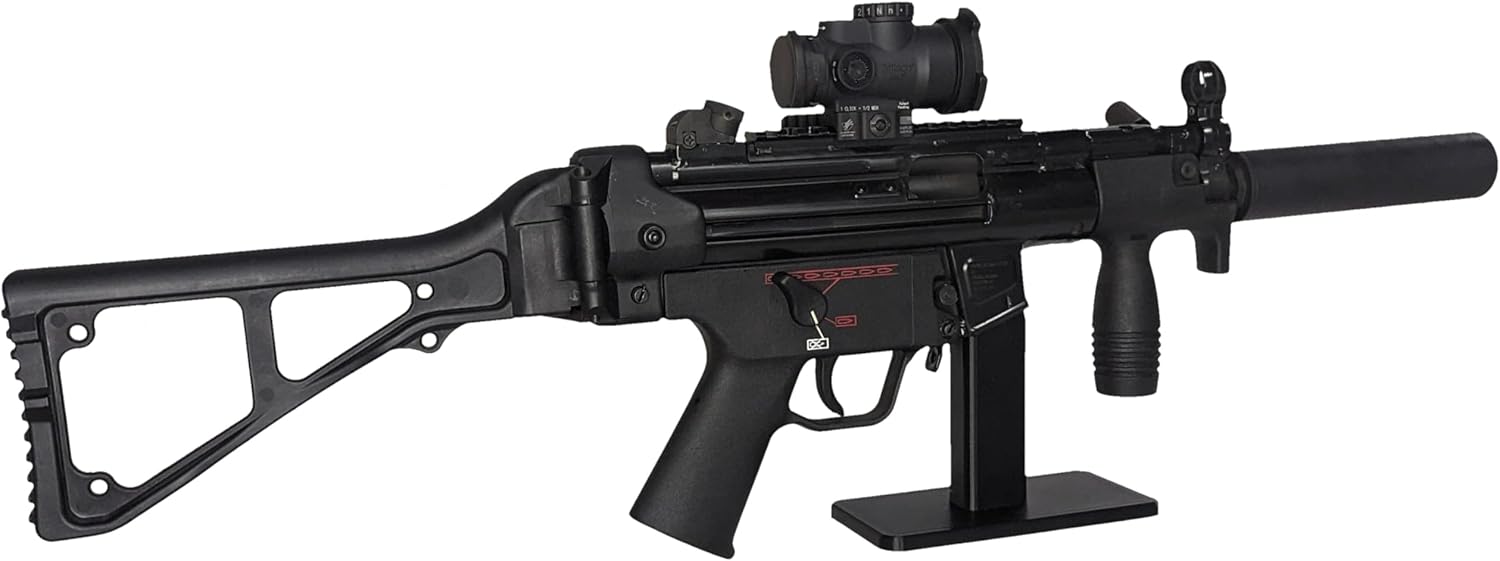 Hammy3DPrints Display Stand for Various Firearms - Pistols, AK, AR, MP5, KP9, and More | Rifle Holder Storage Rack (HK MP5 9mm)