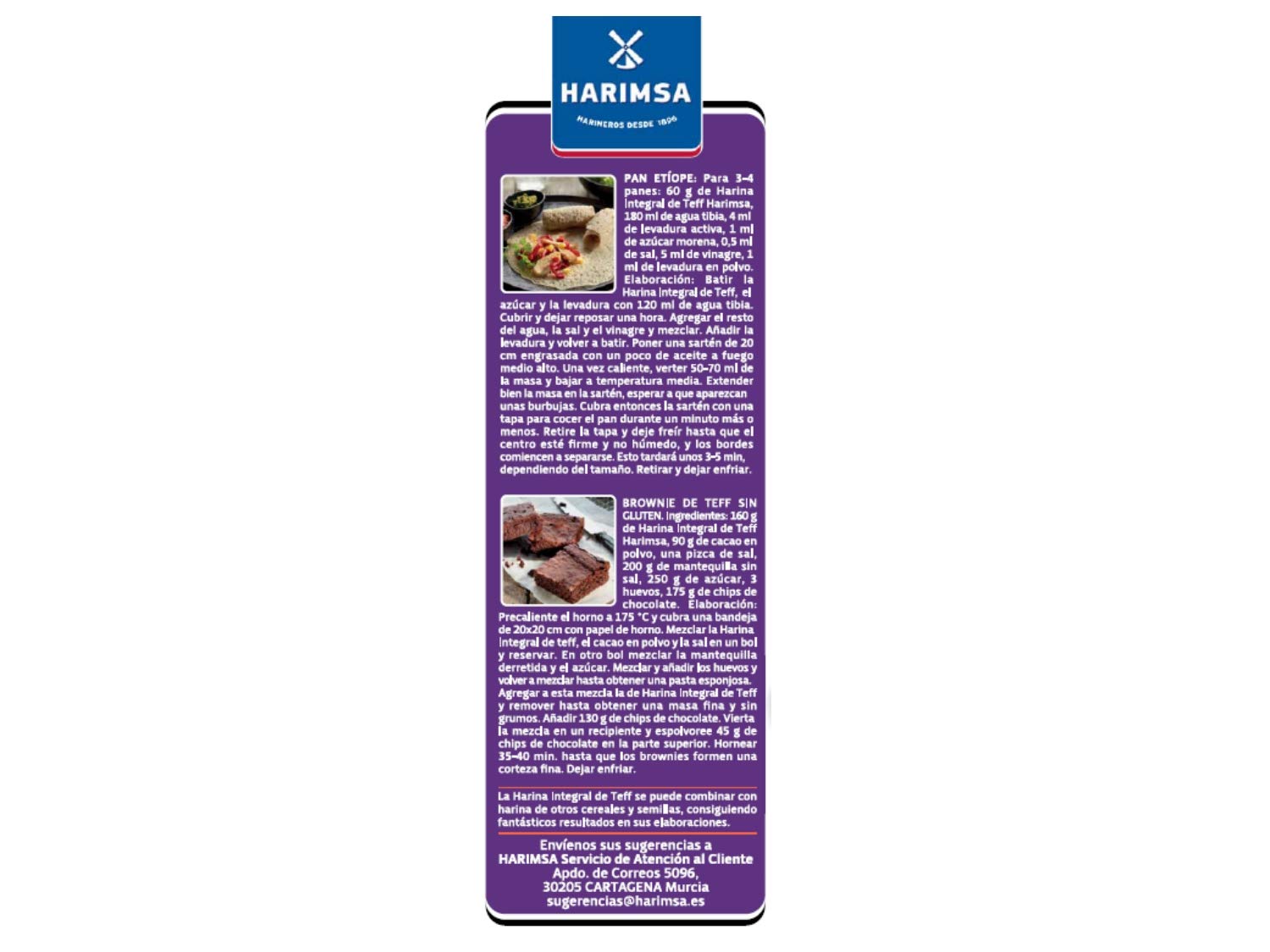 Harimsa Harina Integral de Teff 400 g