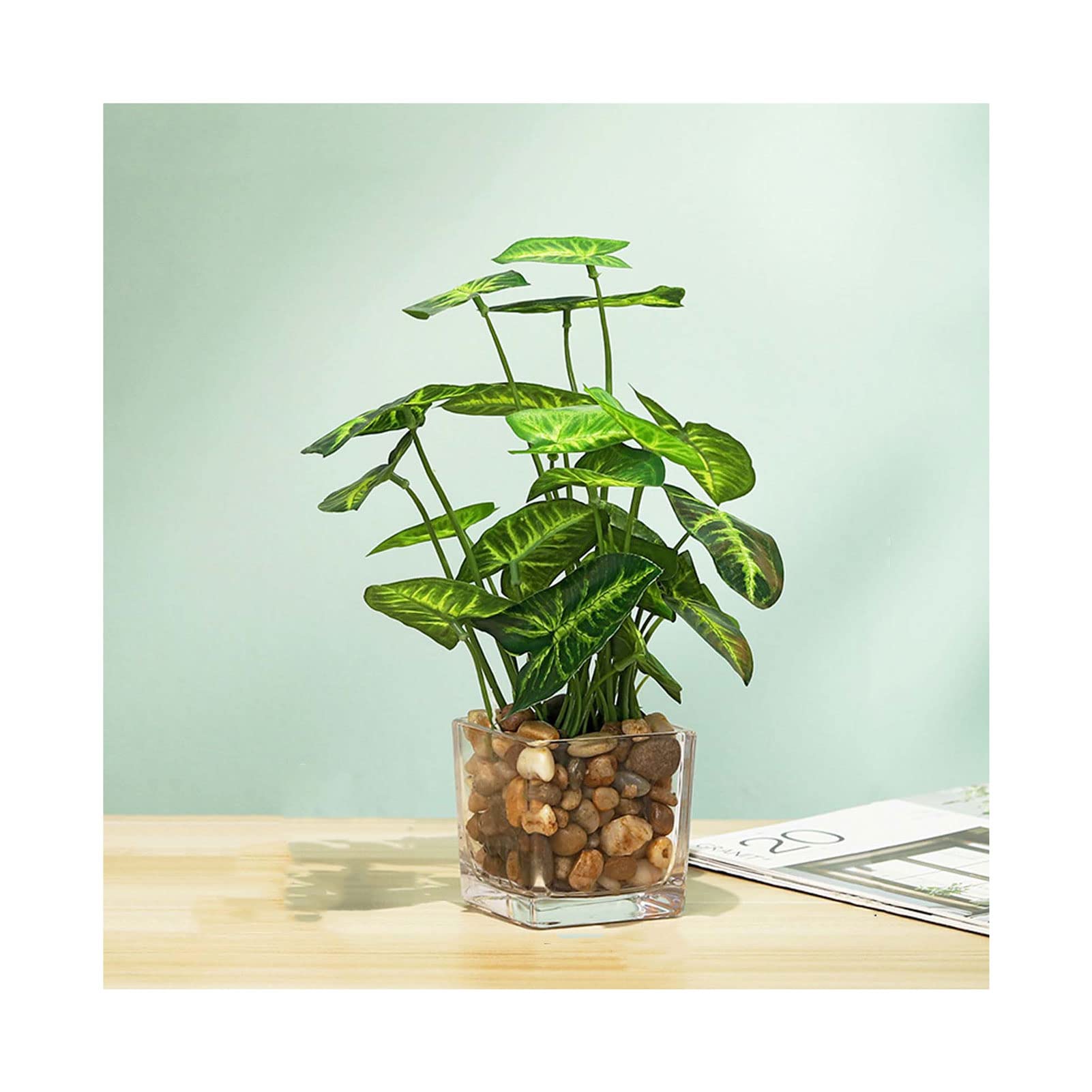 DecorsureLifelike Artificial Plants for Home Decoration Artificial Plants Indoor Green Plants for Artificial Desk Plant, Room Decoration, Office Plants(Taro)
