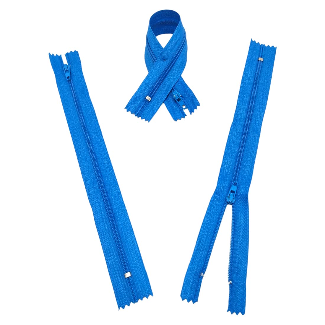 Confezione di Chiusure Lampo in nylon chiuse #3, disponibile in 24 colori e misure, Chiusure Lampo per cucire, cerniera per cucire su vestiti, cerniere da cucire, (10 unità-14 cm, blu scuro