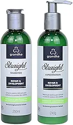 Kit Straight Home Care para Cuidados Diários dos Cabelos Alisados (Shampoo 250ml + Condicionador 240g)