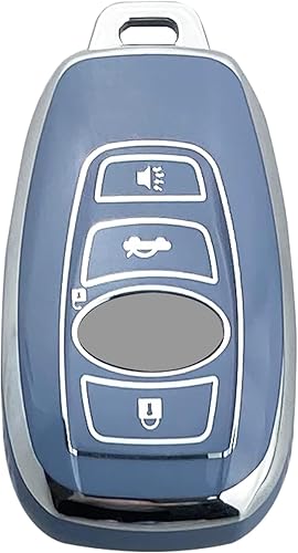 Yuebutor Funda para llavero compatible con Subaru Forester Outback Ascent Crosstrek BRZ Impreza STI Legacy WRX, accesorios (azul, juego individual)