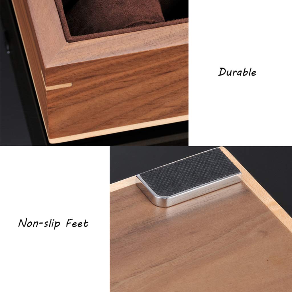 Scatola Porta Orologi da Uomo, Organizer in Legno con 10 Scomparti, Custodia Porta Gioielli da Donna e bracciali con Serratura in Metallo.