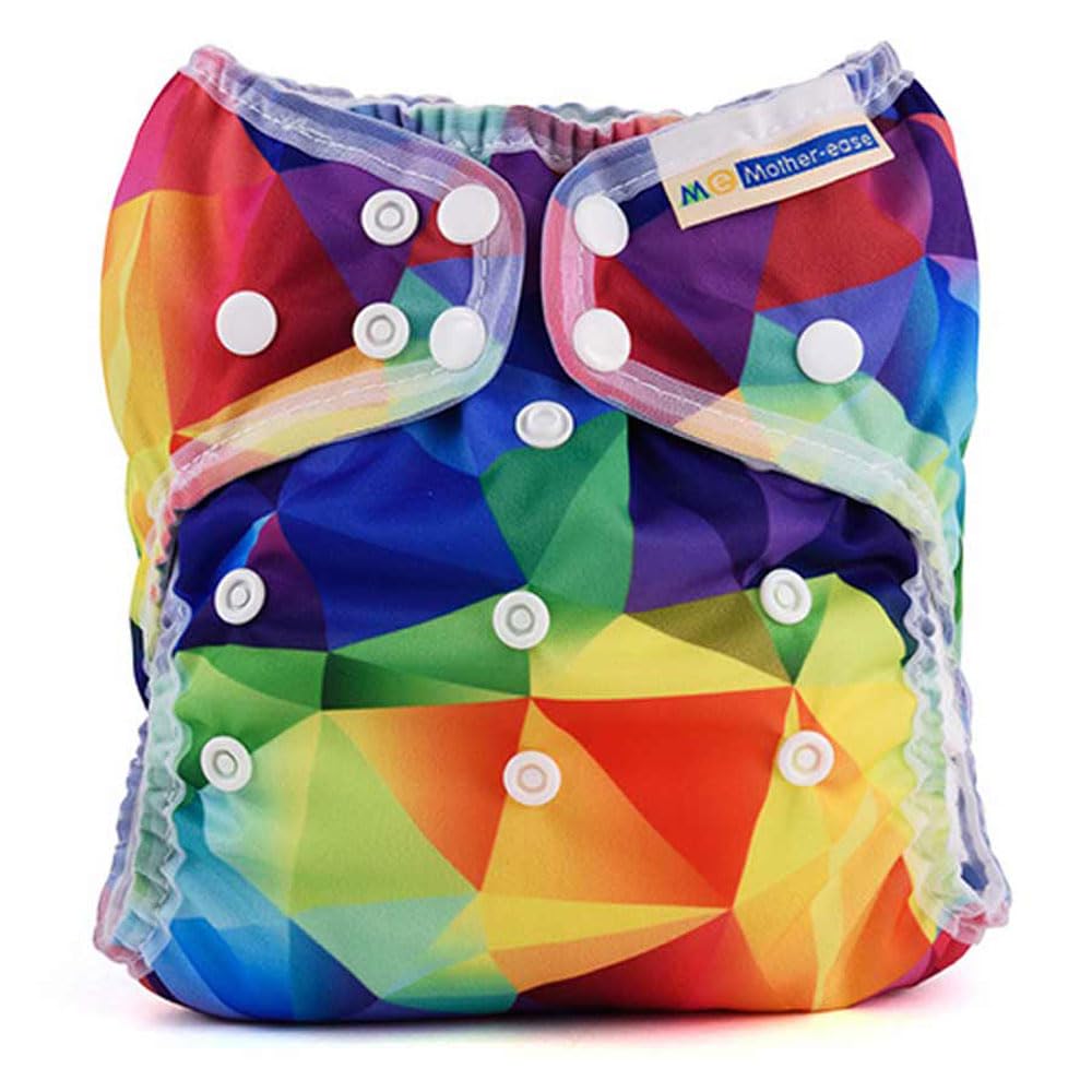 Mother-ease Wizard Uno Staydry All-in-One Reusable Nappy, One Size 8-35lbs/3.6-15.8kg, Ultra Slim, Multiple Colours Available (Prism) โ image 1