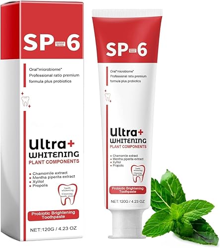 Sp-6 Ultra Whitening, Sp 6 Pasta de dientes, Ultra Blanqueadora Pasta de Dientes Sp - 6, Pasta de dientes iluminadora probiótica, pasta de dientes