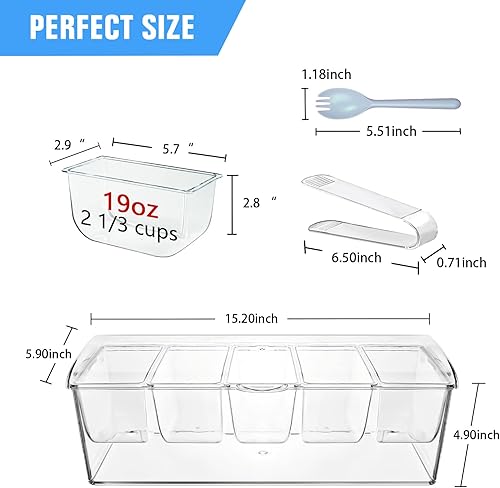 Miniatura 11 de INNOVATIVE LIFE Bandejas de frutas para servir para fiestas, bandeja de aperitivos de 15 pulgadas en hielo, platos de fiesta para servir alimentos