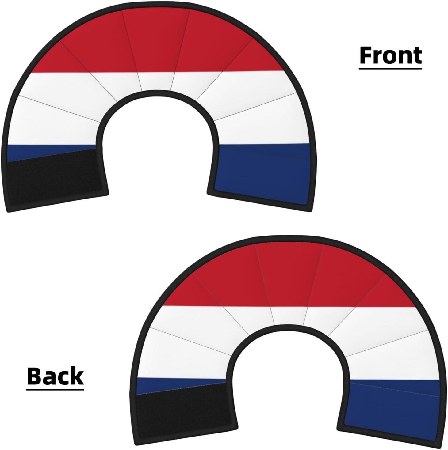 Custom Pet Cones - Unique Design Cat & Dog Cone, Collar for Post-Surgery Recovery, Adjustable Neck Dutch Flag Medium