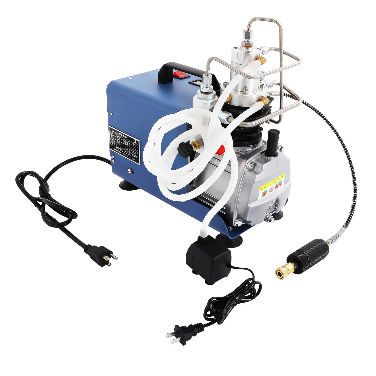 High Pressure Air Compressor Pump - 4500 Psi / 30 Mpa / 300 Bar - Pressure Customization -2 Stage Compression Pcp Manual Air Pump - Leak Detection,