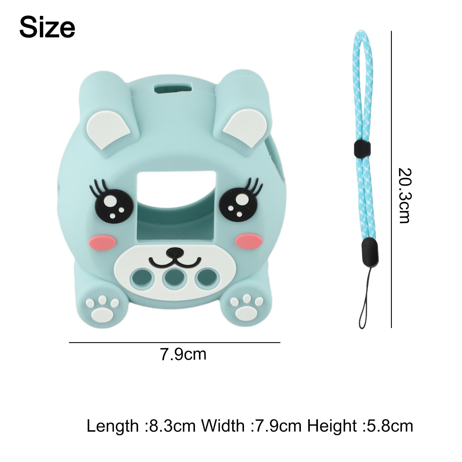 Funda protectora de silicona para juguete digital interactivo Punirunes, cubierta protectora de juguete interactivo táctil, contra caídas y arañazos (azul)