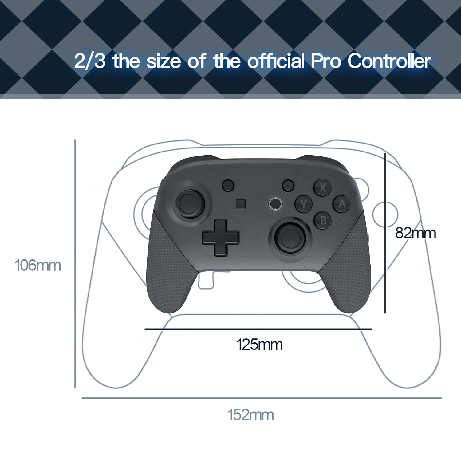 Dimensions comparison of JDDWIN Wireless Controller