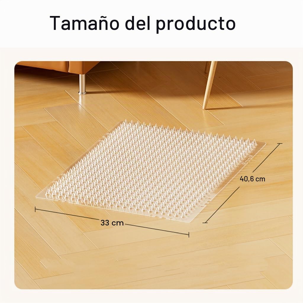 Paquete de 10 Alfombrillas para Gatos, 13 x 16 Pulgadas, estacas disuasorias de Mascotas, Valla Repelente de Gatos Humana para Interiores y Exteriores