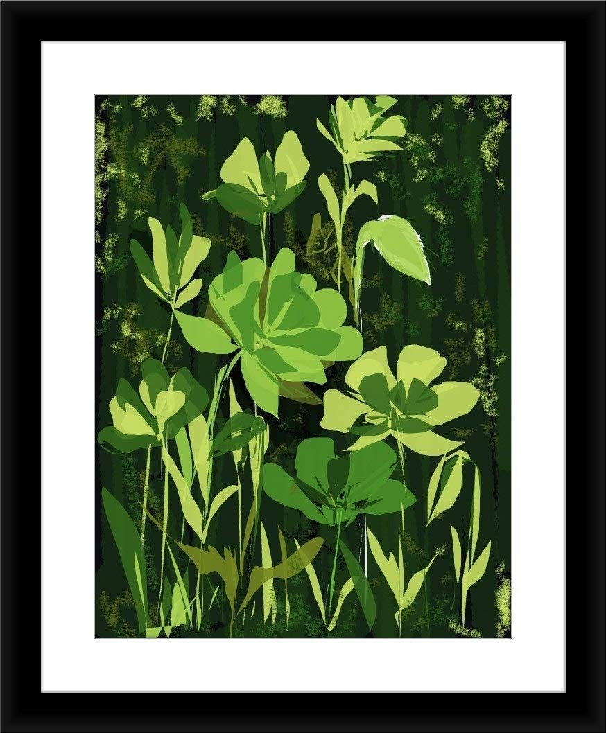 SHSWorks Digital Reprint | Poppy Flowers | Framed Wall Art Canvas Painting | Signed by Artist | Copyright Protected Artwork | Multicolour 20x23 Inch