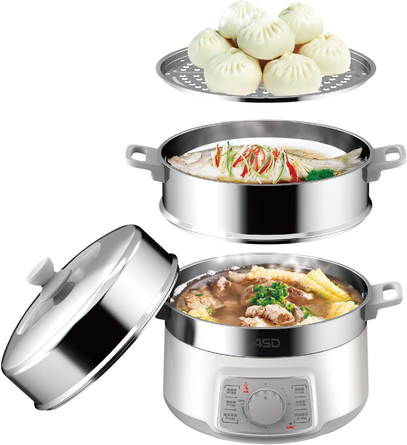 ASD electric steamer, multifunction household pot Steamers