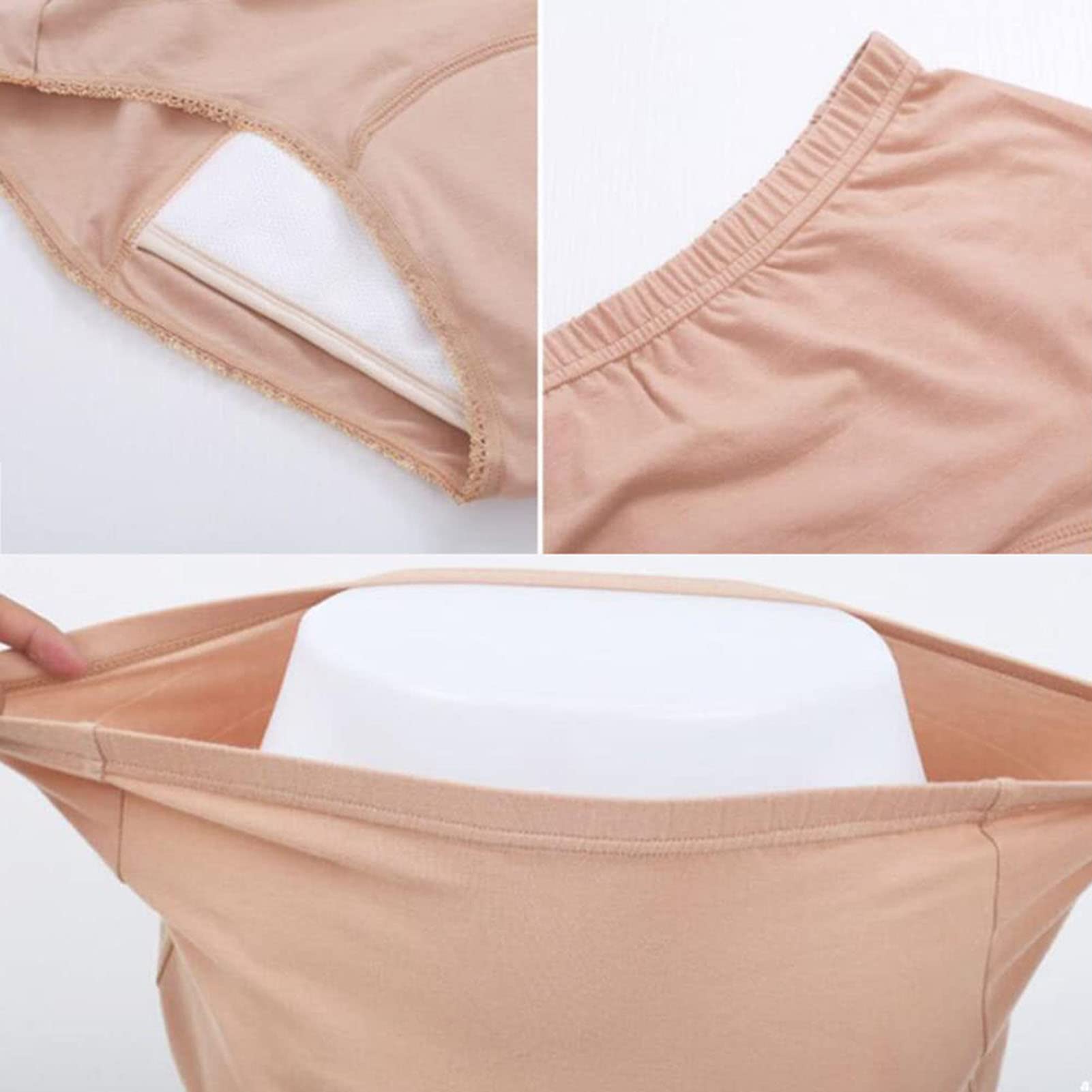 Ropa Interior para Incontinencia, Bragas Menstruales Mujer Período Protección Algodon Braguitas Postparto A Prueba de Fugas Bragas, Absorbentes para la Incontinencia Urinaria Leve