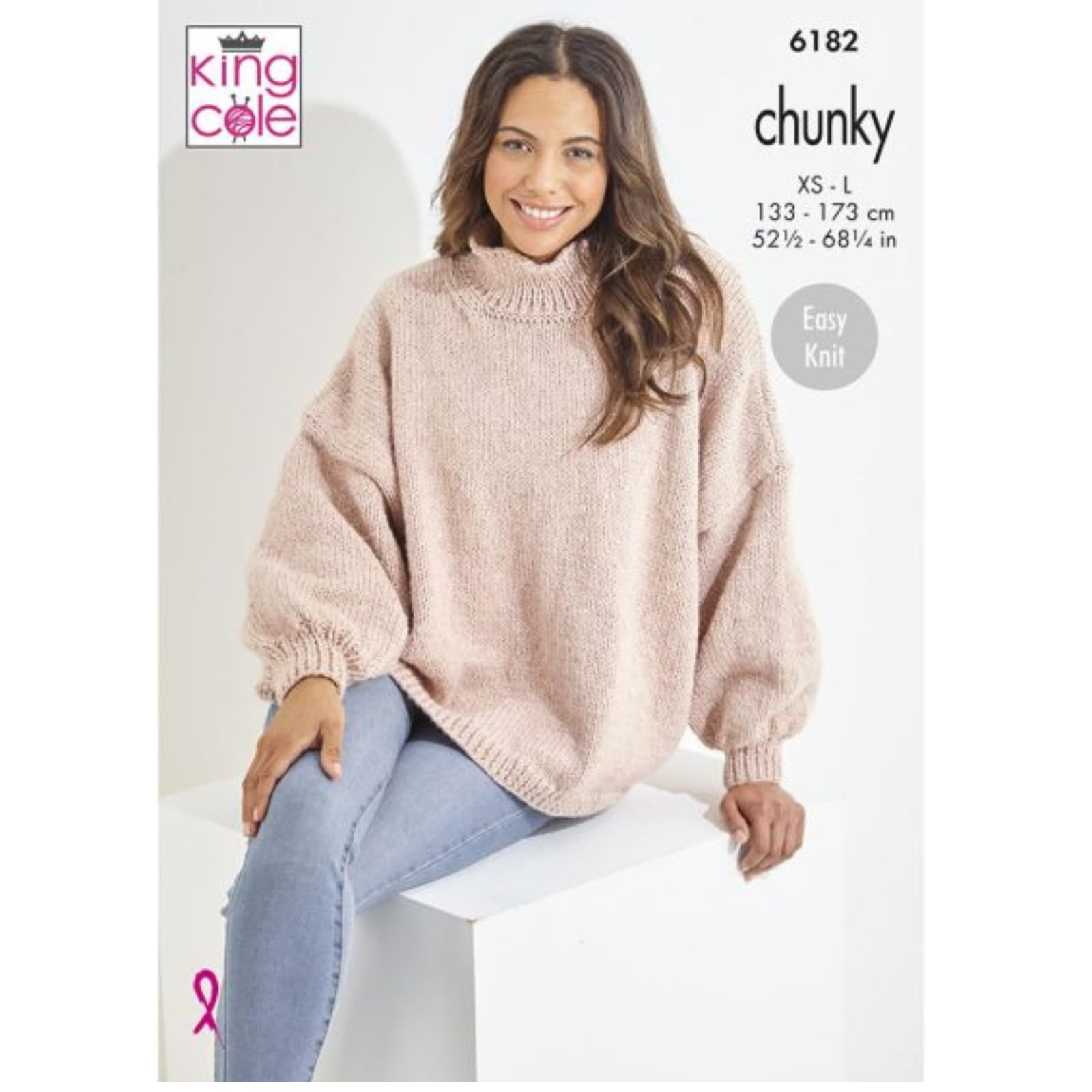 King Cole Chunky Knitting Pattern - 6182 Ladies Cardigan & Sweater