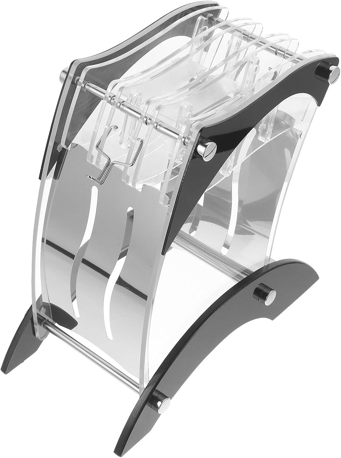 Black Acrylic Knife Block Storage Holder Rack Detachable Design