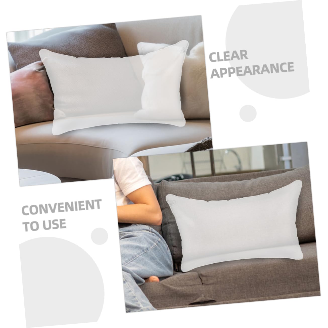 TOYANDONA Lot De 3 Oreillers Gonflables en Mousse pour Salon Voyage Camping Extérieur Imperméable en PVC