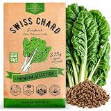 Organo Republic Swiss Chard Fordhook Seeds Pack 3.75 g - Over 200 Non-GMO Heirloom Swiss Chard Seeds for Planting Greens in Individual Seed Packet, Greens Seeds for Planting Indoor & Outdoor Garden