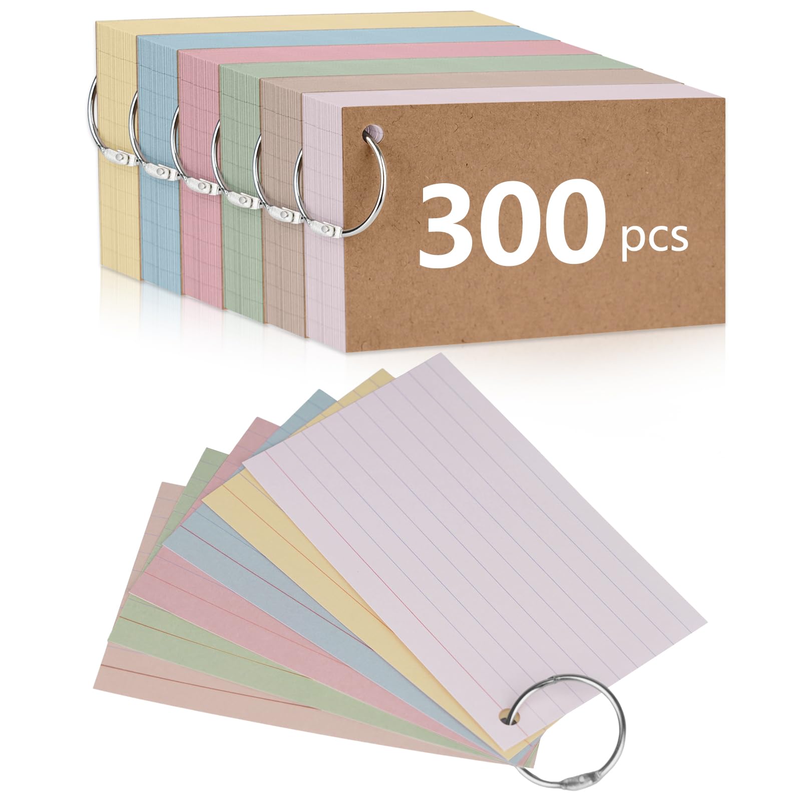 300 PCS Flash Cards Revision Cards, A7(3×5 Inch) Flshcards - FindTheDeal