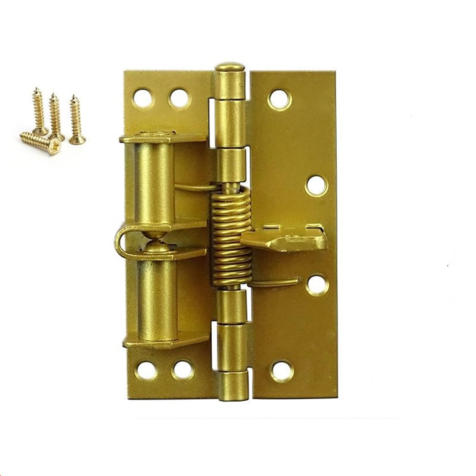 Shundeed Gold 2Pcs Positioning Hinge Spring Auto-Closing Concealed Door Hinge For Cabinet Cabinet Furniture Connecting Hardware(Gold)