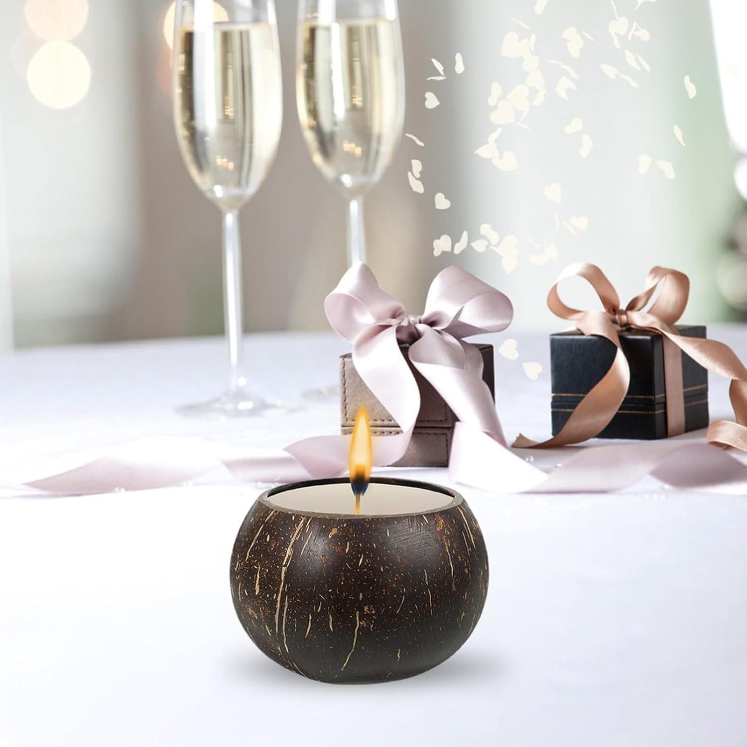 Coconut Shell Soy Wax Cup Scented Candle Cups Decorative Candles Holder for Home
