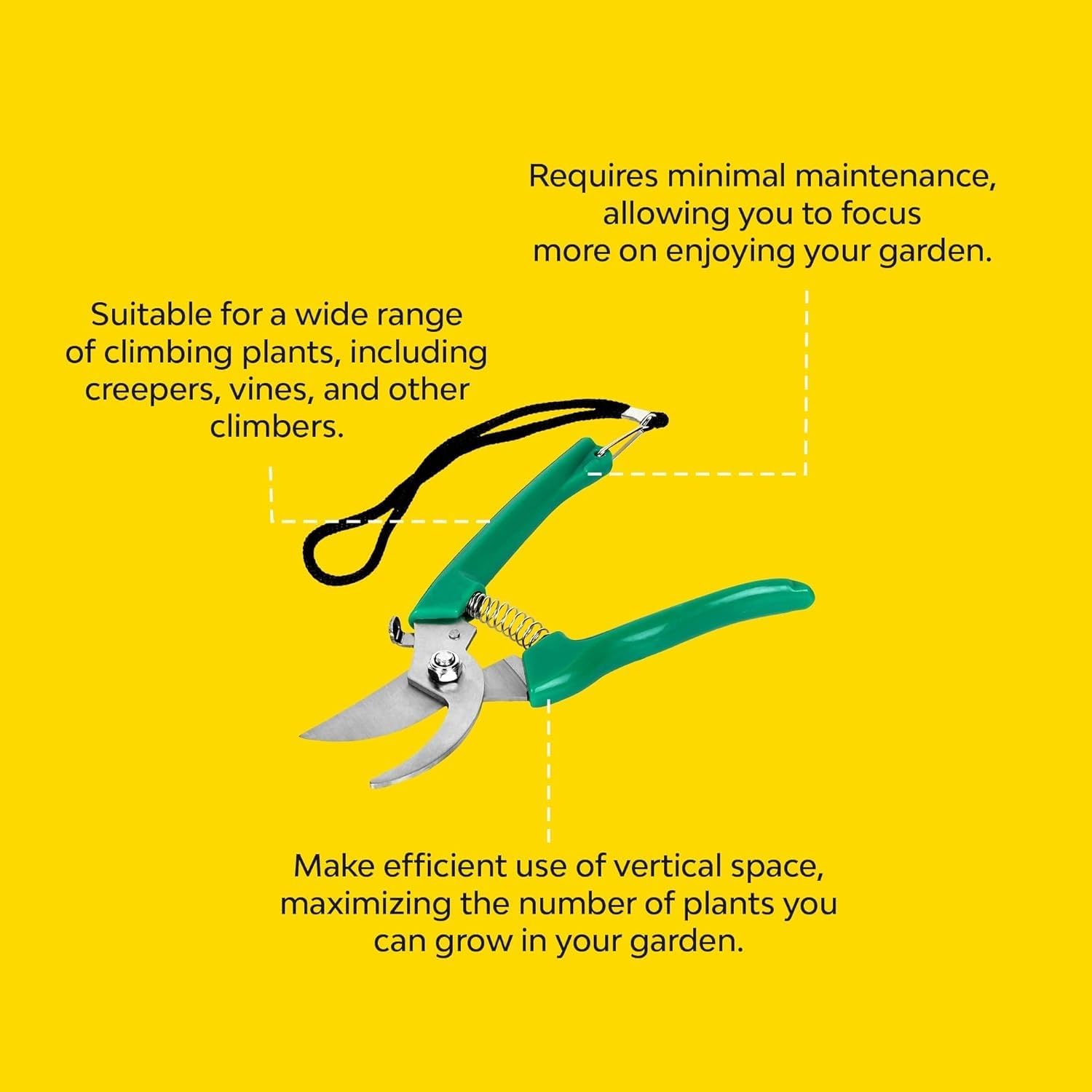 RK_ENTERPRISES Hand Pruner Cutter - 1 Pc (Steel Blades) Heavy Duty Gardening Cutter Tool | Plant Cutter for Home Garden | Wood Branch Trimmer | Grass Cutting Accessory (Pack of 2)