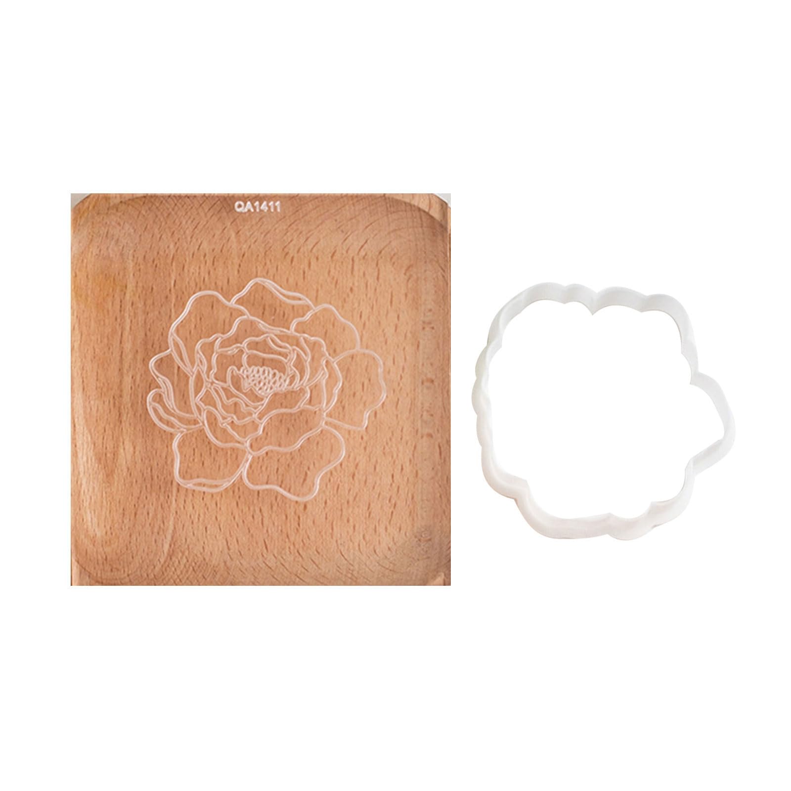carotoe Flexible and Fondant Mold Nonstick Mother ' s Day Biscuit Stamp Dessert Baking Easy Releases Mold